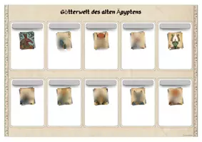 Vorschau - Stundenentwürfe - Ägyptische Götter | Paarfindungsspiel - Seite 1