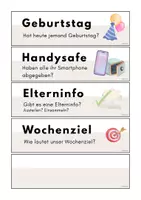 Vorschau - Mal- und Bastelvorlagen - Moderationskarten Schultag - Seite 2
