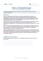 Vorschau - Arbeitsblätter - Arbeitsblatt Chemie Klasse 11 - Alkene und Doppelbindungen - Deckblatt
