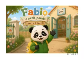 Aperçu - Affichage - Fabio le petit panda rentre à l'école - Page de couverture