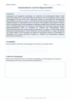 Vorschau - Arbeitsblätter - Arbeitsblatt Chemie Klasse 11 - Carbonsäuren und ihre Eigenschaften - Deckblatt
