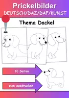 Vorschau - Arbeitsblätter - Prickelbilder Haustiere / Heimtiere - Deckblatt