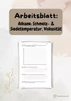 Vorschau - Arbeitsblätter - AB Eigenschaften Alkane: Schmelztemperatur, Siedetemperatur & Viskosität - Deckblatt