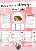 Vorschau - Arbeitsblätter - Buchstabeneinführung - Einführung Buchstabe I/i (3 fach differenzierte Arbeitsblätter, Plakat und Vorlesegeschichte) - Deckblatt