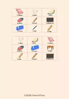 Vorschau - Arbeitsblätter - Französisch-Bingo – Klassenzimmerwortschatz mit & ohne Worthilfe - Seite 3