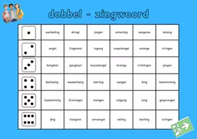 Voorbeeld - Lees- en spellingspel. Dobbel en lees - staal - Pagina 1