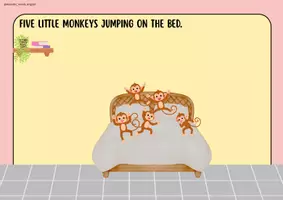 Προεπισκόπηση - Φύλλα εργασίας - Five Monkeys-Nursery Rhyme Activities for ESL (3–6) - Σελίδα 3