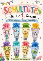 Vorschau - Mal- und Bastelvorlagen - Schulhausdeko-Schultüten - Deckblatt