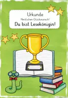 Vorschau - Arbeitsblätter - Lesepass-Urkunde Lesekönig/Lesekönigin - Seite 2