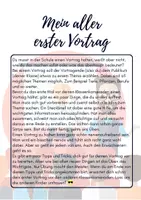 Vorschau - Arbeitsblätter - Mein erster Vortrag (Einführung) - Seite 1