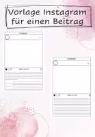 Vorschau - Arbeitsblätter - Instagram Vorlage für einen Beitrag - Fächerübergreifend - Deckblatt