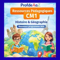 Aperçu - Préparation de séance / Séance complète - Thème 1 histoire et géographie programmes 2026 CM1 - Page de couverture