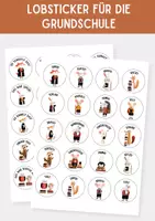 Vorschau - Fördermaterial/Inklusion - Lobsticker für die Grundschule | Motivierende Belohnungssticker | Motivationsaufkleber Grundschule | Lobsticker, Feedback-Sticker - Deckblatt