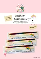 Vorschau - Anderer Materialtyp - Regenbogen Flamingo Geschenk Schuljahr Beginn - Deckblatt