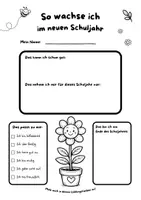 Vorschau - Arbeitsblätter - So wachse ich im neuen Schuljahr! Ziele und Motivation - Seite 1