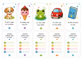 Vista previa - Refuerzo / NEE / Materiales de apoyo - Tarjetas de lectura autocorrectivas - página 2