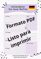 Vista previa - Refuerzo / NEE / Materiales de apoyo - Alemán Deutsch Agenda Planificador Semanal - Portada
