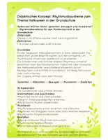 Vorschau - Stundenentwürfe - Rhythmusbausteine Halloween – Musik Grundschule | Bildkarten, Arbeitsblätter & Body Percussion Klasse 1–4 - Seite 1