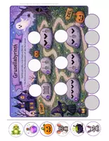 Vorschau - Spiele - Halloween Klettkarten Musik – Rhythmus zuordnen | Bild-Wort-Kreise für die Grundschule - Seite 1