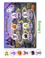 Vorschau - Spiele - Halloween Klettkarten Musik – Rhythmus zuordnen | Bild-Wort-Kreise für die Grundschule - Seite 2