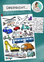 Vorschau - selbst erstellte Cliparts/Grafiken - Doodle-Cliparts-Set "Fahrzeuge" Motive-Set - Seite 1