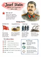 Vorschau - Arbeitsblätter - Lernposter + Arbeitsblätter zum Thema "Josef Stalin" + Lösung & MP3 + Mindmap + Infografik - Deckblatt