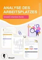 Vorschau - Arbeitsblätter - Analyse des Arbeitsplatzes - Unterrichtsstunde - Wirtschaft Berufsschule - Deckblatt