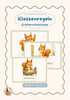 Vorschau - Poster - Klassenregeln | Regelplakate für deine Eichhörnchenklasse - Deckblatt