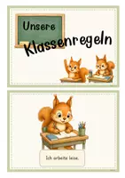 Vorschau - Poster - Klassenregeln | Regelplakate für deine Eichhörnchenklasse - Seite 2