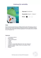 Vorschau - Mal- und Bastelvorlagen - Kunst Schneemann, Drucke einen Schneemann, Weihnachten - Seite 3