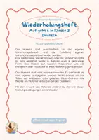 Vorschau - Arbeitsblätter - Wiederholungsheft | Auf geht`s in Klasse 3 - Deutsch - Seite 1