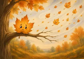 Vorschau - Bildkarten - Herbst Kamishibai Geschichte Das kleine Blatt - Seite 2