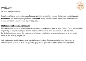 Voorbeeld - Doelenmuur: Wetenschap en techniek (2de kleuterklas) - Pagina 1