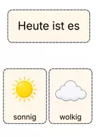 Vorschau - Fördermaterial/Inklusion - Wetter Bildkarten - Seite 1