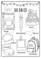 Vorschau - Arbeitsblätter - Steckbrief Schulstart – Das bin ich | Kennenlernblatt | 1. & 2. Klasse - Seite 1