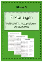 Vorschau - Merkblätter - halbschriftlich multiplizieren und dividieren - Deckblatt