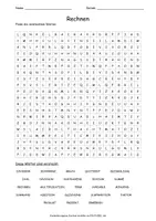 Vorschau - Arbeitsblätter - Suchsel Rechenbegriffe - 3 Schwierigkeitsgrade - Deckblatt