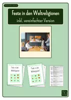 Vorschau - Arbeitsblätter - Feste der Weltreligionen – Dossier mit Gruppenauftrag - Deckblatt