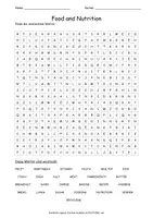 Vorschau - Arbeitsblätter - Suchsel Food and Nutrition - 3 Schwierigkeitsgrade - Englisch - Seite 2