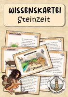 Vorschau - Merkblätter - Steinzeit Wissenskartei - Deckblatt