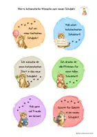 Vorschau - Mal- und Bastelvorlagen - Wünsche & Ausmalbilder zum neuen Schuljahr - Seite 1