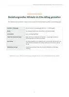Vorschau - Stundenentwürfe - Unterrichtsentwurf: Beziehungsvolles Wickeln im Kita-Alltag | Sozialpädagogik - Deckblatt