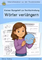 Vorschau - Arbeitsblätter - Rechtschreibstrategie: verlängern (Wortendungen) - Deckblatt