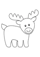 Vorschau - Arbeitsblätter - Prickelbilder / Fensterbilder Thema Elch - Grundschule - Bastelvorlagen - Seite 1