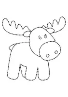 Vorschau - Arbeitsblätter - Prickelbilder / Fensterbilder Thema Elch - Grundschule - Bastelvorlagen - Seite 3