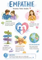 Vorschau - Arbeitsblätter - Lernposter + Arbeitsblätter zum Thema "Empathie" + Lösung & MP3 + Mindmap + Infografik - Deckblatt