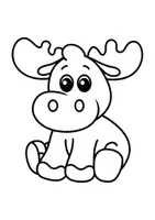 Vorschau - Mal- und Bastelvorlagen - Ausmalbilder Thema Elch - Grundschule - Bastelvorlagen - Seite 2