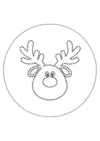 Vorschau - Arbeitsblätter - runde Prickelbilder / Fensterbilder: Elch - Grundschule - Bastelvorlagen - Seite 2