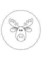 Vorschau - Arbeitsblätter - runde Prickelbilder / Fensterbilder: Elch - Grundschule - Bastelvorlagen - Seite 3