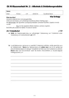 Vorschau - Test - Klassenarbeit Ch10 KA2: Alkohole, Aldehyde & Ketone, Oxidationszahlen - Seite 1